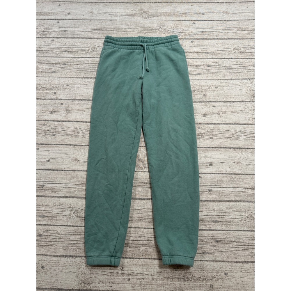 TNA Aritzia Sweatpants Women's XS Green Cozy AF Fleece Athletic Joggers Training
